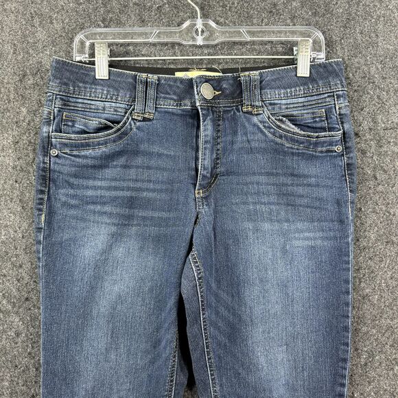 Democracy Ab Technology Jeans Women's 8 Blue Dark Wash Stretch Skinny - Picture 2 of 9